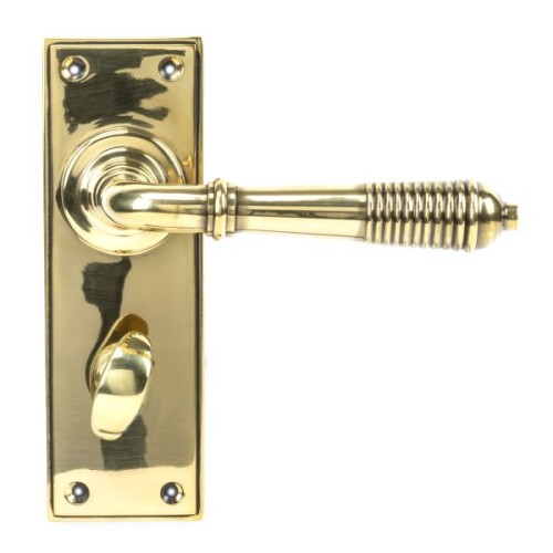 REEDED LEVER HANDLE ON BACKPLATE