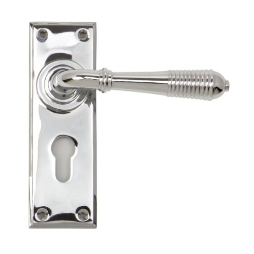 REEDED LEVER HANDLE ON BACKPLATE