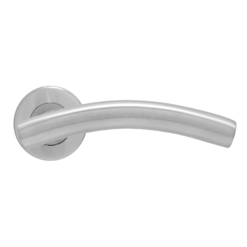 ARCHED T-BAR LEVER HANDLE ON ROUND ROSE