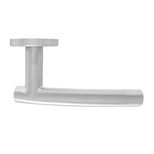 ARCHED T-BAR LEVER HANDLE ON ROUND ROSE