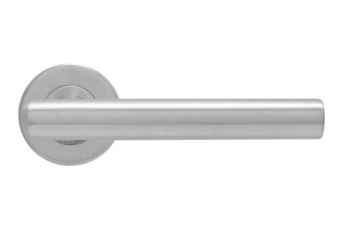 STRAIGHT T-BAR LEVER HANDLE ON ROUND ROSE