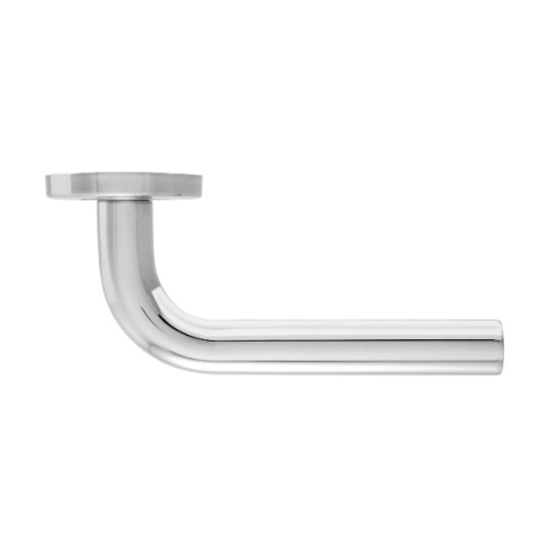 RADIUS TUBULAR LEVER HANDLE ON ROUND ROSE