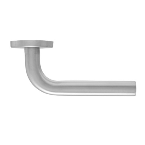 RADIUS TUBULAR LEVER HANDLE ON ROUND ROSE