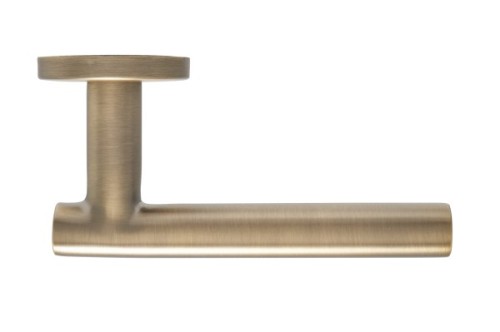 STRAIGHT T-BAR LEVER HANDLE ON ROUND ROSE