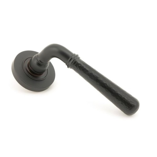 NEWBURY HAMMERED LEVER HANDLE ON ROSE (4 ROSE OPTIONS)