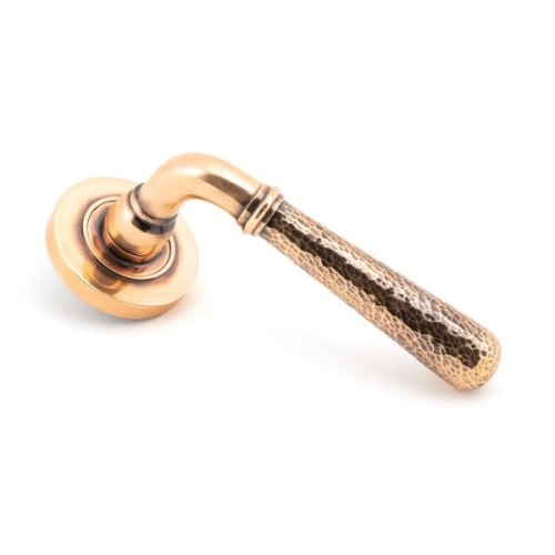 NEWBURY HAMMERED LEVER HANDLE ON ROSE (4 ROSE OPTIONS)