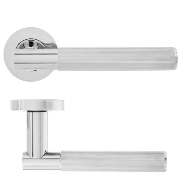 LINEAR T-BAR LEVER HANDLE ON ROUND ROSE