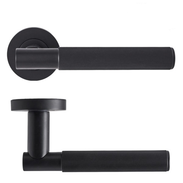 LINEAR T-BAR LEVER HANDLE ON ROUND ROSE