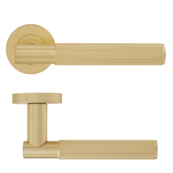 LINEAR T-BAR LEVER HANDLE ON ROUND ROSE