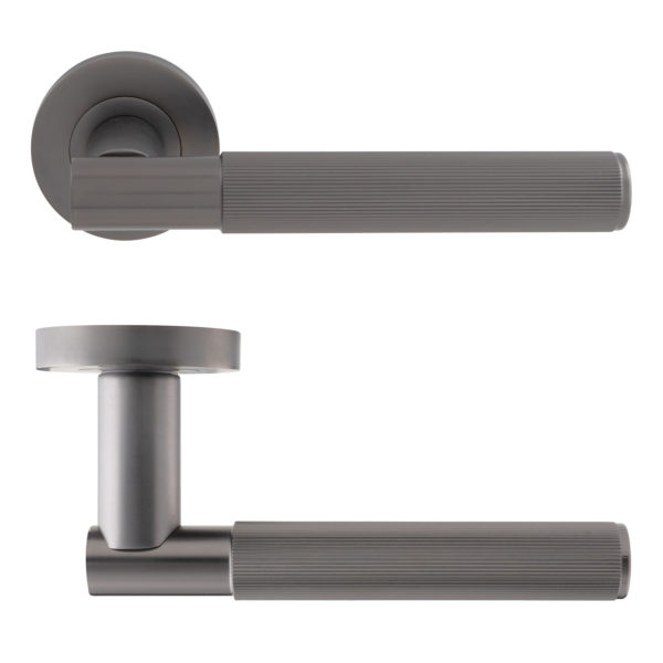 LINEAR T-BAR LEVER HANDLE ON ROUND ROSE