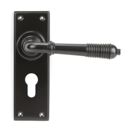 REEDED LEVER HANDLE ON BACKPLATE