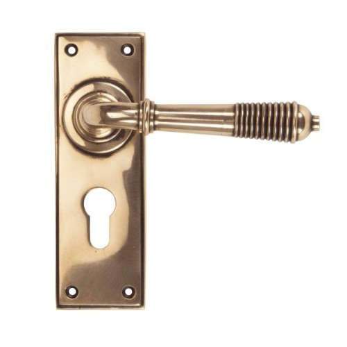 REEDED LEVER HANDLE ON BACKPLATE