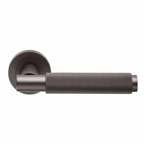 VARESE KNURLED LEVER HANDLE ON ROUND ROSE