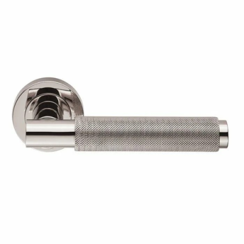 VARESE KNURLED LEVER HANDLE ON ROUND ROSE