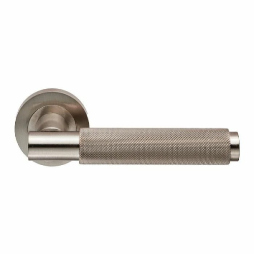 VARESE KNURLED LEVER HANDLE ON ROUND ROSE