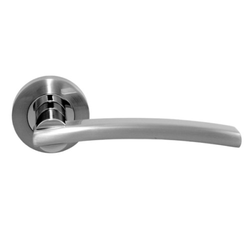 MODENA LEVER HANDLE ON ROUND ROSE