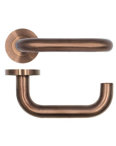 SAFETY LEVER HANDLE ON ROUND ROSE