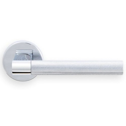 RETE KNURLED LEVER HANDLE ON ROUND ROSE