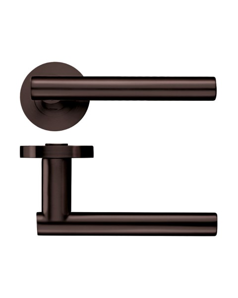 LUCCA T-BAR LEVER HANDLE ON ROUND ROSE