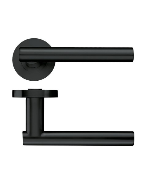 LUCCA T-BAR LEVER HANDLE ON ROUND ROSE