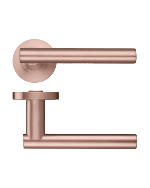 LUCCA T-BAR LEVER HANDLE ON ROUND ROSE