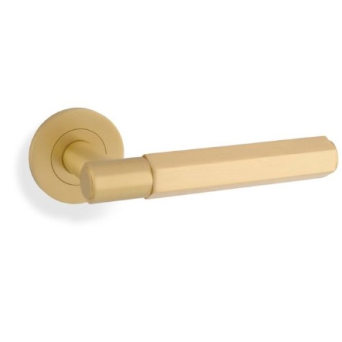 SPITFIRE HEX LEVER HANDLE ON ROUND ROSE