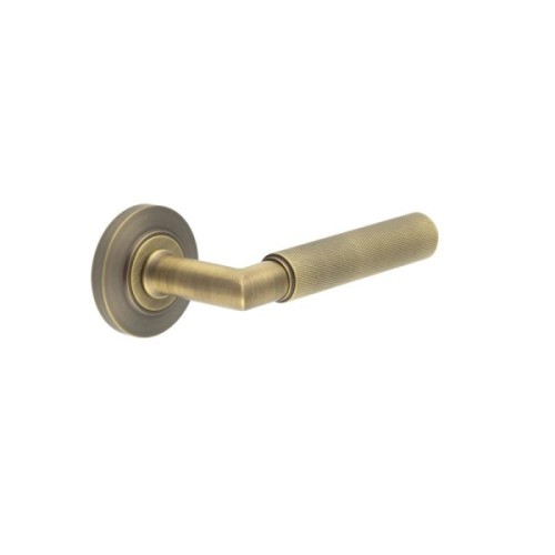 PICCADILLY KNURLED LEVER HANDLE ON ROSE - (7 ROSE OPTIONS)