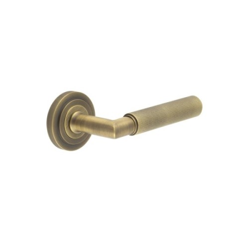 PICCADILLY KNURLED LEVER HANDLE ON ROSE - (7 ROSE OPTIONS)