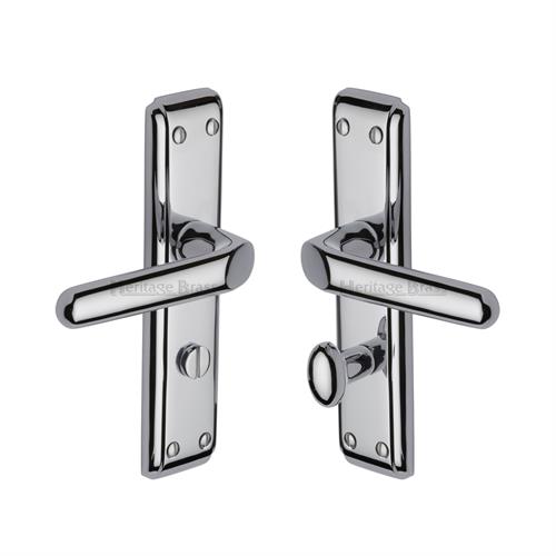 DECO LEVER HANDLE ON LATCH BACKPLATE