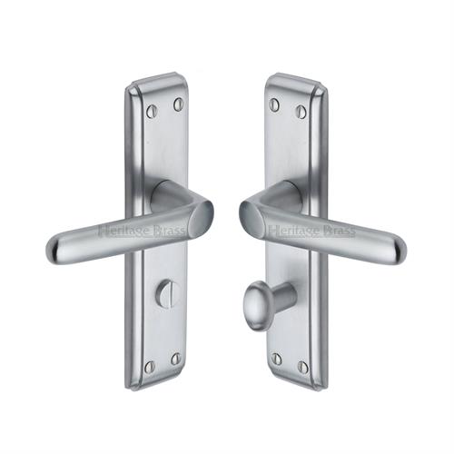 DECO LEVER HANDLE ON LATCH BACKPLATE