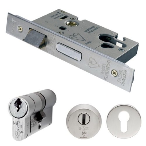 EUROSPEC EURO PROFILE BRITISH STANDARD RATED MORTICE SASHLOCK KIT - KEY/KEY - FD30/60 FIRE RATED