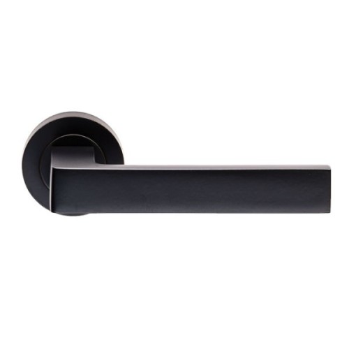 SASSO LEVER HANDLE ON ROUND ROSE