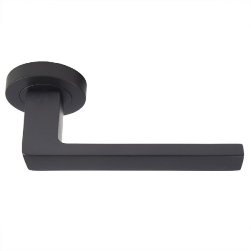 SASSO LEVER HANDLE ON ROUND ROSE