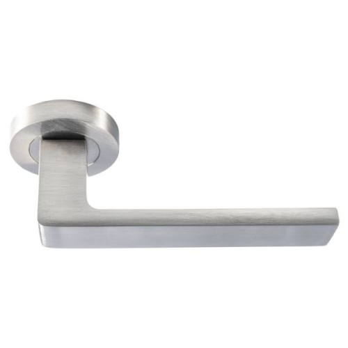 SASSO LEVER HANDLE ON ROUND ROSE