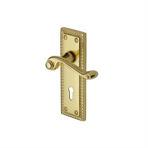 GEORGIAN LEVER HANDLE  ON BACKPLATE