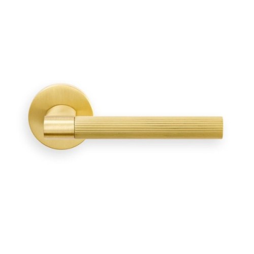 RIGA LINEA LEVER HANDLE ON ROUND ROSE