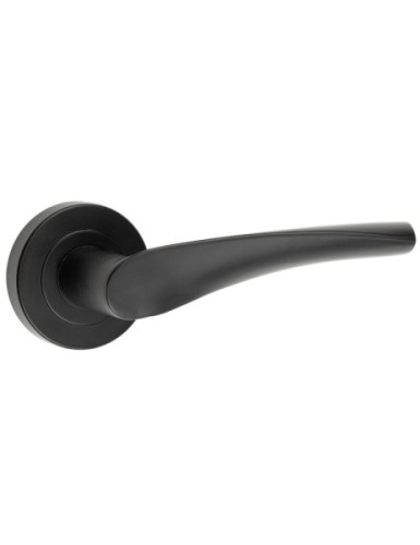 TWIRL LEVER HANDLE ON ROUND ROSE