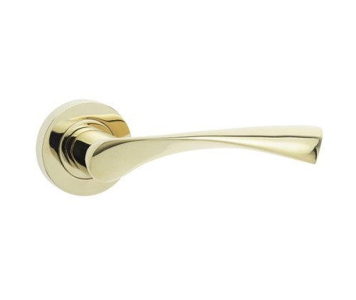 TWIRL LEVER HANDLE ON ROUND ROSE