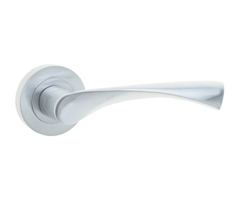 TWIRL LEVER HANDLE ON ROUND ROSE