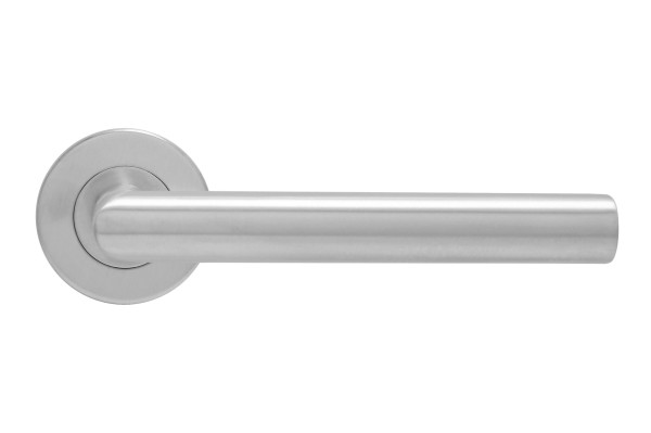 TUBULAR LEVER HANDLE ON ROUND ROSE