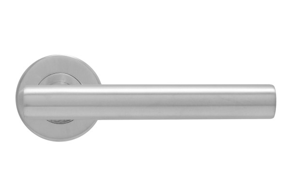 STRAIGHT T-BAR LEVER HANDLE ON ROUND ROSE