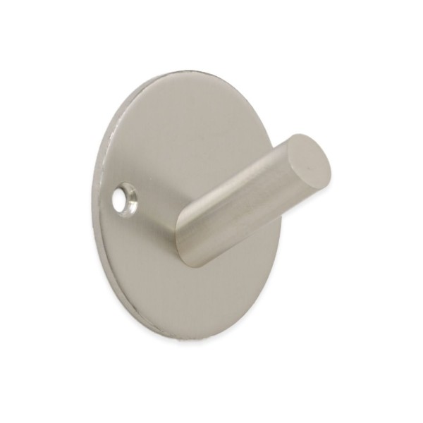 MODERN SINGLE ROBE HOOK ON ROUND PLATE