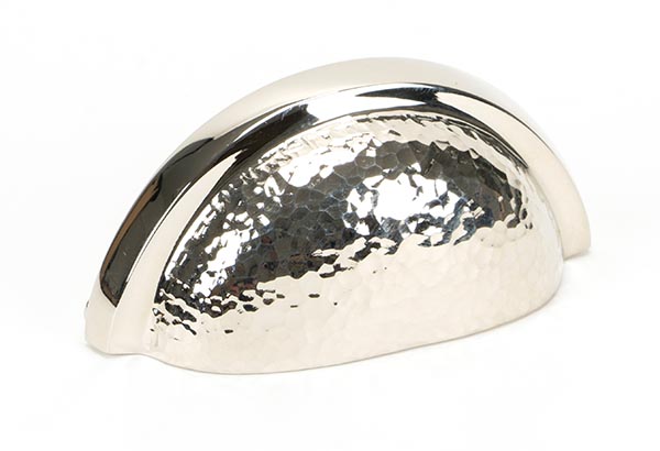 HAMMERED REGENCY DRAWER CUP PULL HANDLE REAR CONCEALED FIX