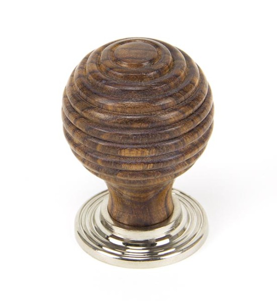 WOODEN REEDED CUPBOARD DOOR KNOB