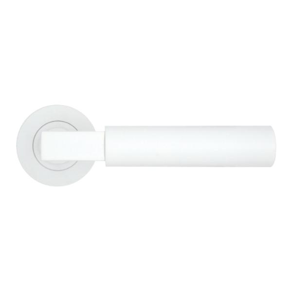 GARDA LEVER HANDLE ON ROUND ROSE