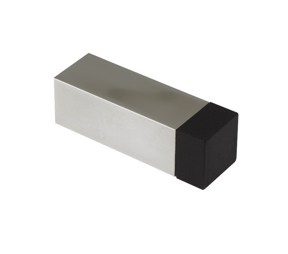 SQUARE DOOR STOP - WALL / SKIRTING MOUNTED - CONCEALED FIX