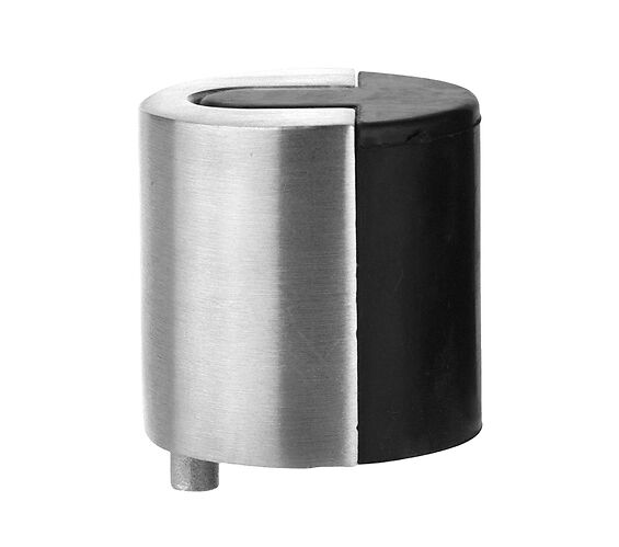 CYLINDRICAL LARGE BUFFER DOOR STOP - FLOOR MOUNTED