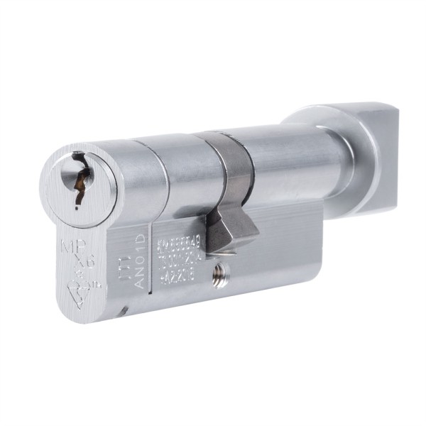 EUROSPEC TS007 - 1 STAR - 6 PIN EURO PROFILE CYLINDER - KEY & TURN