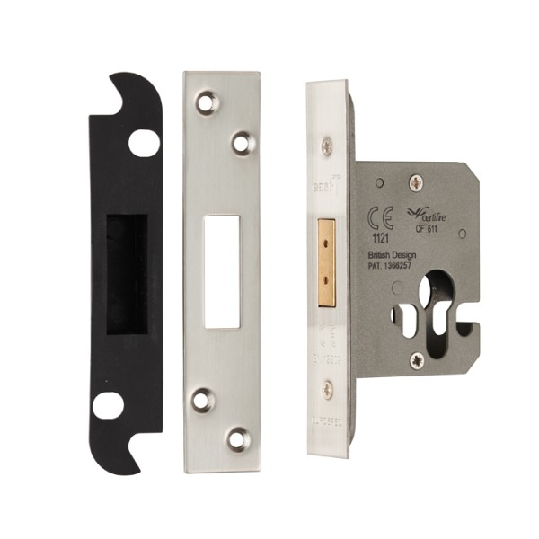 EUROSPEC EURO PROFILE ARCHITECTURAL MORTICE DEADLOCK - FD30/60 FIRE RATED