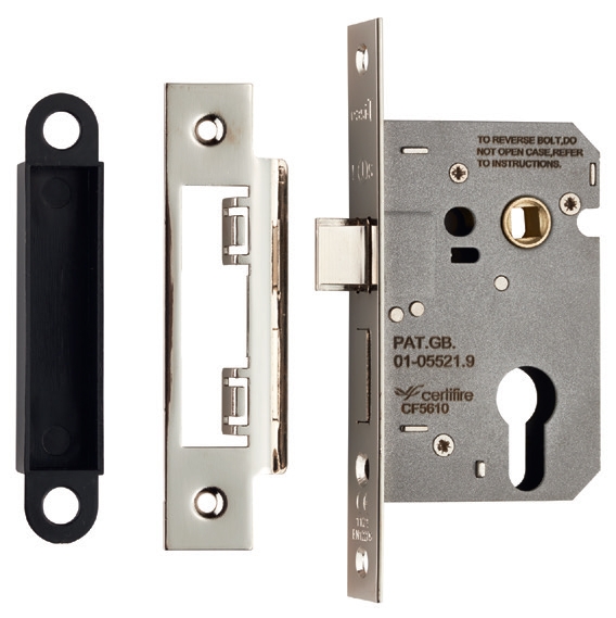 EUROSPEC EURO PROFILE RESIDENTIAL MORTICE SASHLOCK - FD30/60 FIRE RATED